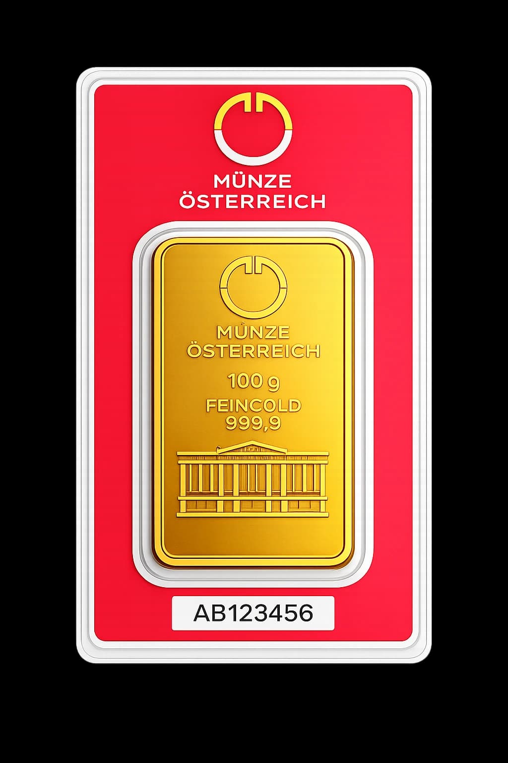 Münze Österreich zlatna poluga 100g