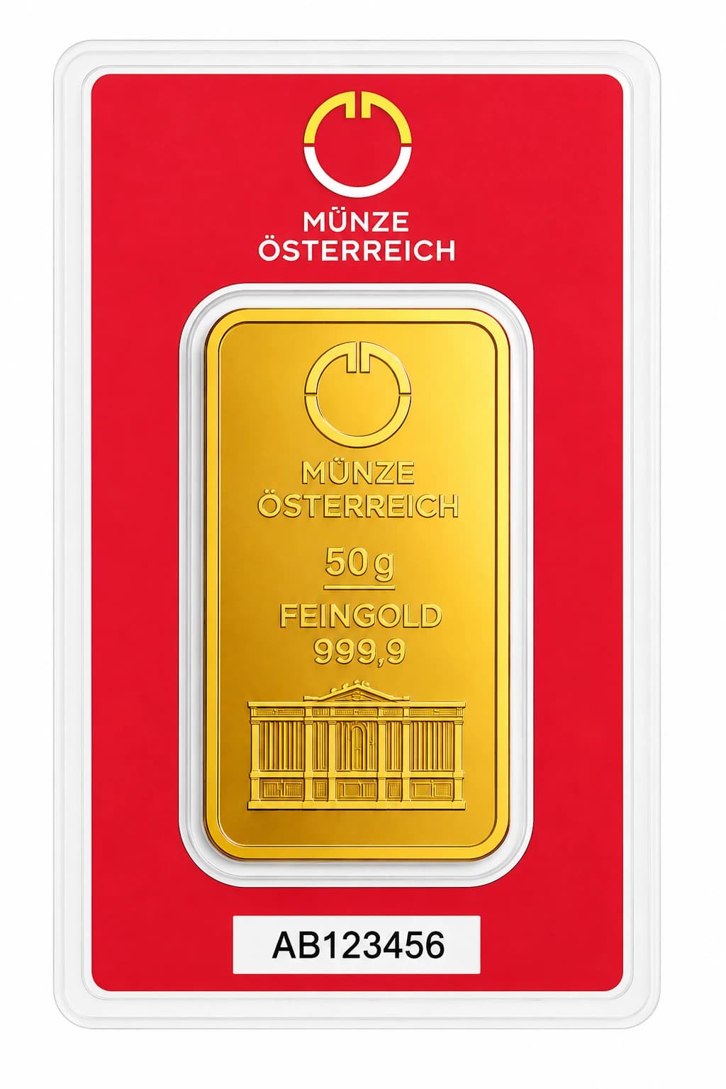 Münze Österreich zlatna pločica 50g
